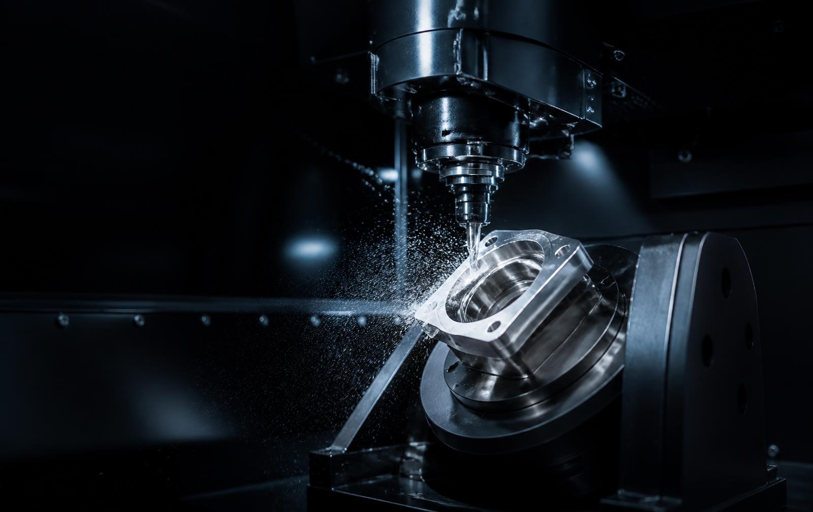Usinage CNC 5 axes d'une pièce mécanique en métal