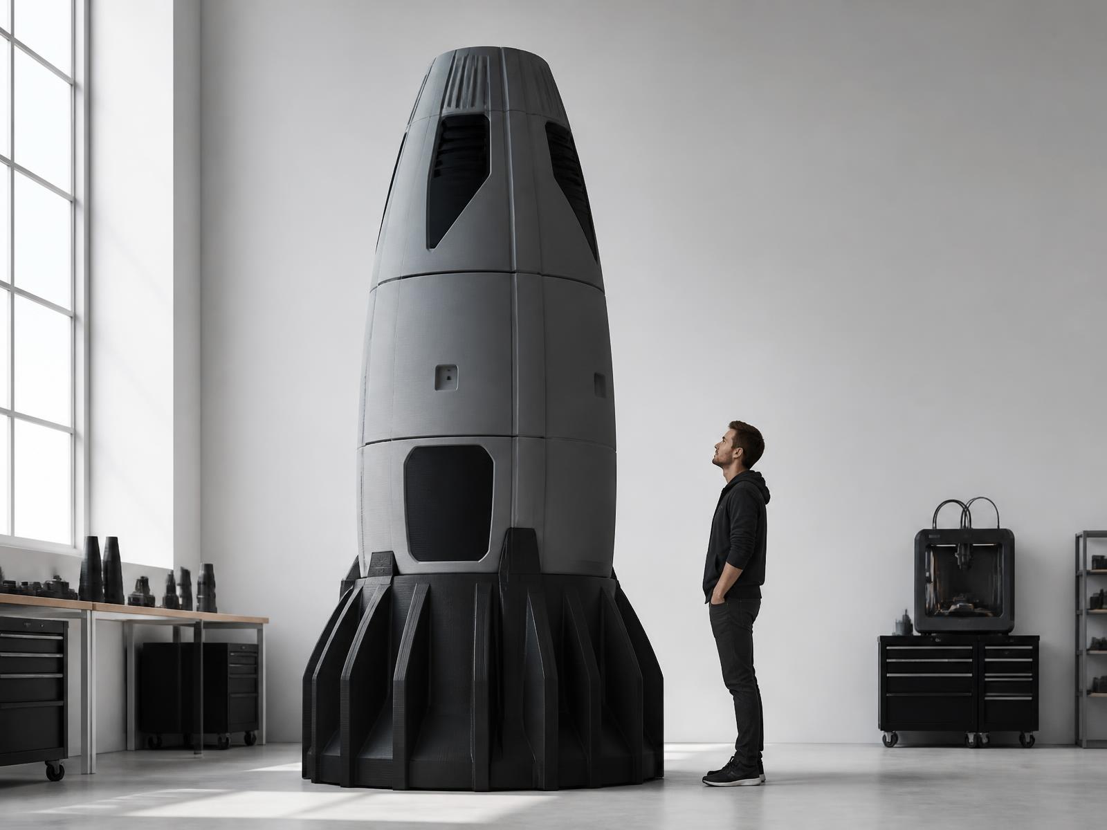 Pièce XXL imprimée en 3D en plusieurs éléments assemblés, de plusieurs mètres de hauteur